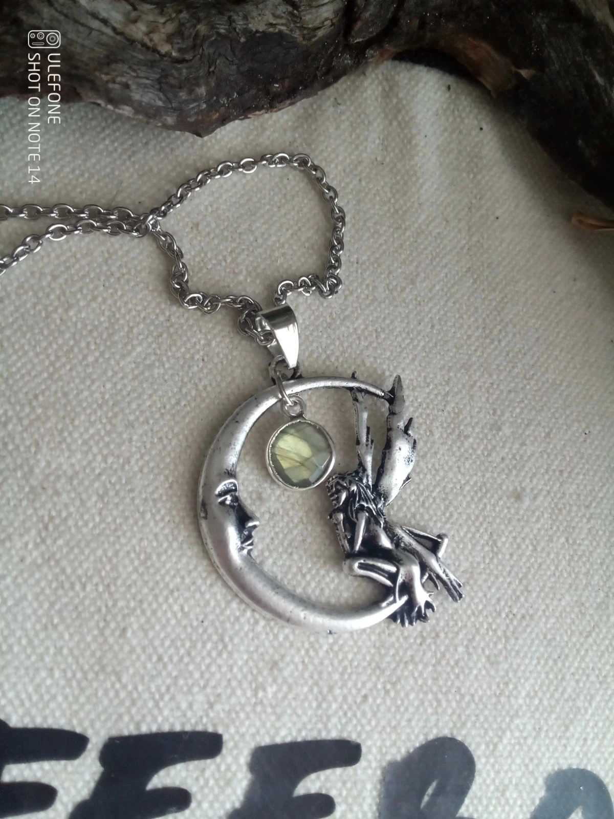Colar fada prateado e pedra de labradorita – photo 3